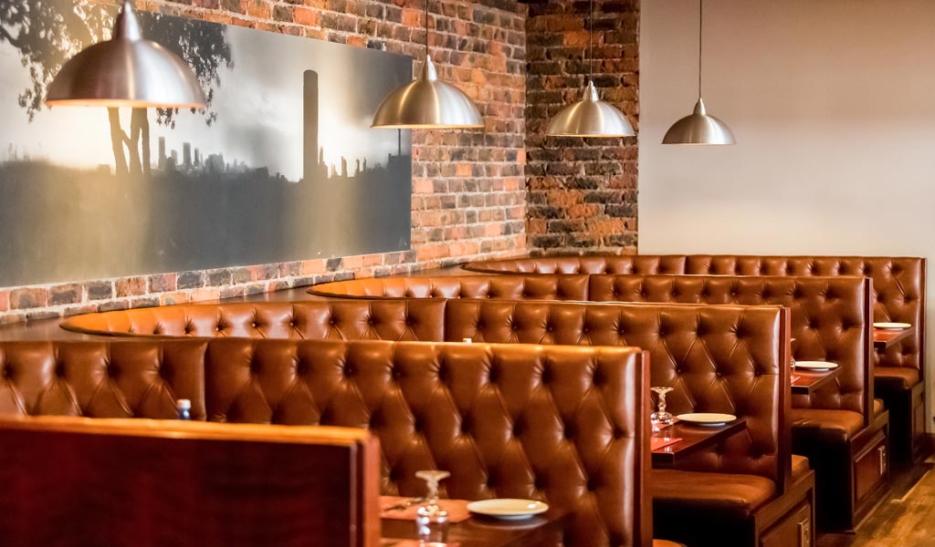 Commercial banquette upholstery